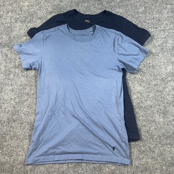 Polo Ralph Lauren Other - Polo Ralph Lauren T Shirt Boys Medium Blue Slim Fit Short Sleeve Cotton Lot Of 2